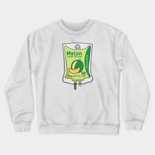 Aesthetic Korean Melon Milk IV Bag for medical and nursing students, nurses, doctors, and health workers who love milk Crewneck Sweatshirt